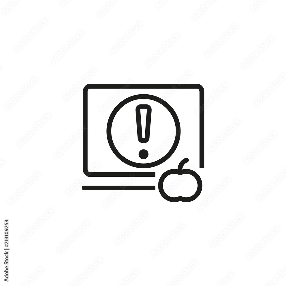 Notification Line Icon Computer Exclamation Mark Apple New Message Concept Can Be Used For Topics Like Online Education Break Warning Stock Vector Adobe Stock Notification Line Icon Computer Exclamation Mark Apple New Message Concept Can Be Used For Topics Like Online Education Break Warning Stock Vector Adobe Stock