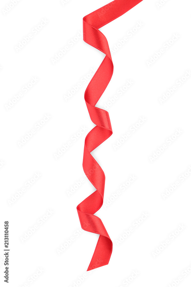 Red ribbon isolated on white background Red ribbon isolated on white background