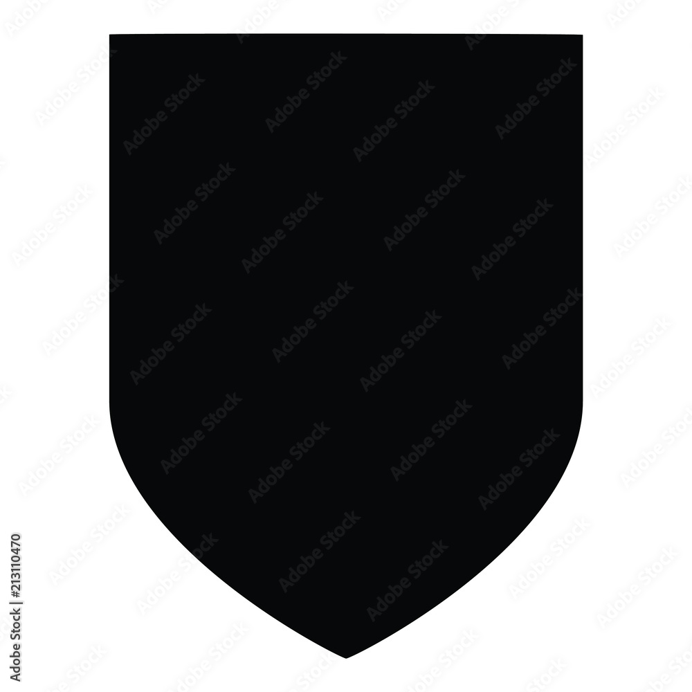 A black and white silhouette of a shield A black and white silhouette of a shield