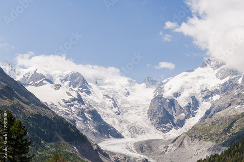 Bernina  Morteratsch  Piz Bernina  Gletscher  Diavolezza  Alpen  Graub  nden  Engadin  Oberengadin  Berninapass  Wanderweg  Sommer  Schweiz