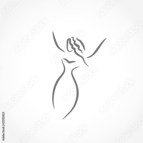 woman happy icon vector