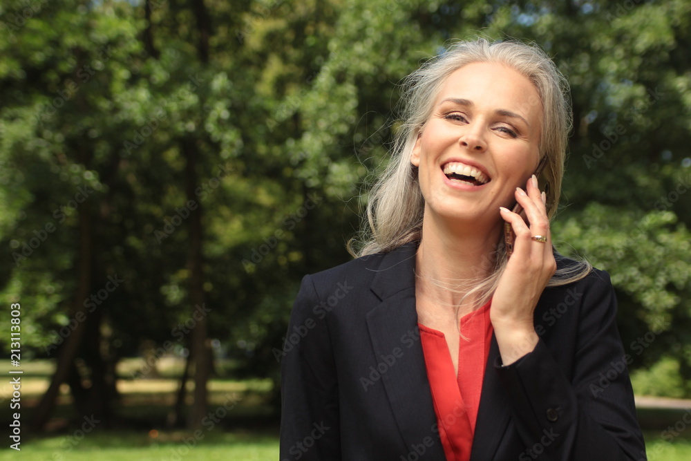 Mature woman outside Mature woman outside