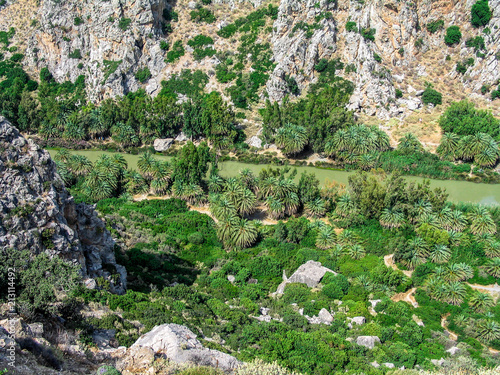 Kourtaliotikos-Schlucht und Fluss Megas Potamos,  Kreta, Griechenland photo