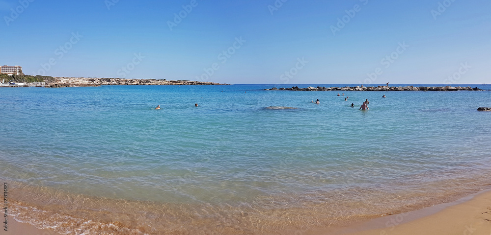Cyprus. Pathos. Panorama of Coral Bay beach