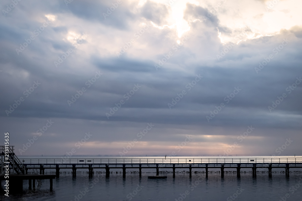 Sunrise at the foreshore in Geelong, Victoria