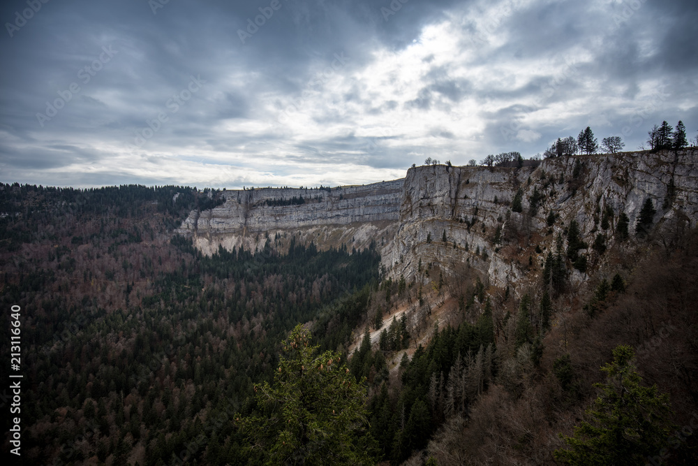 Dramatic mountain cliff