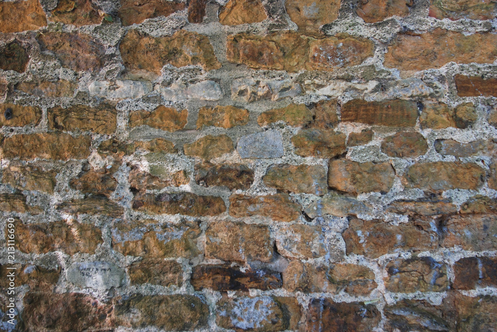 Natural stone brick wall texture for background Natural stone brick wall texture for background