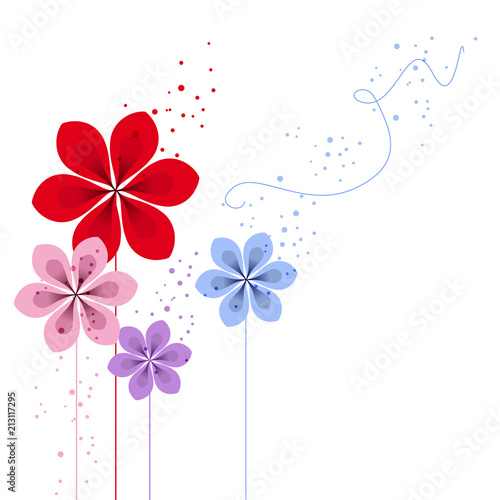 vector background with Flower 813