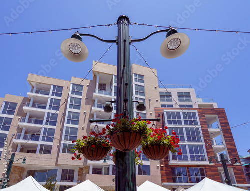 Lamp at Little Italy Farmers Market, San Diego.