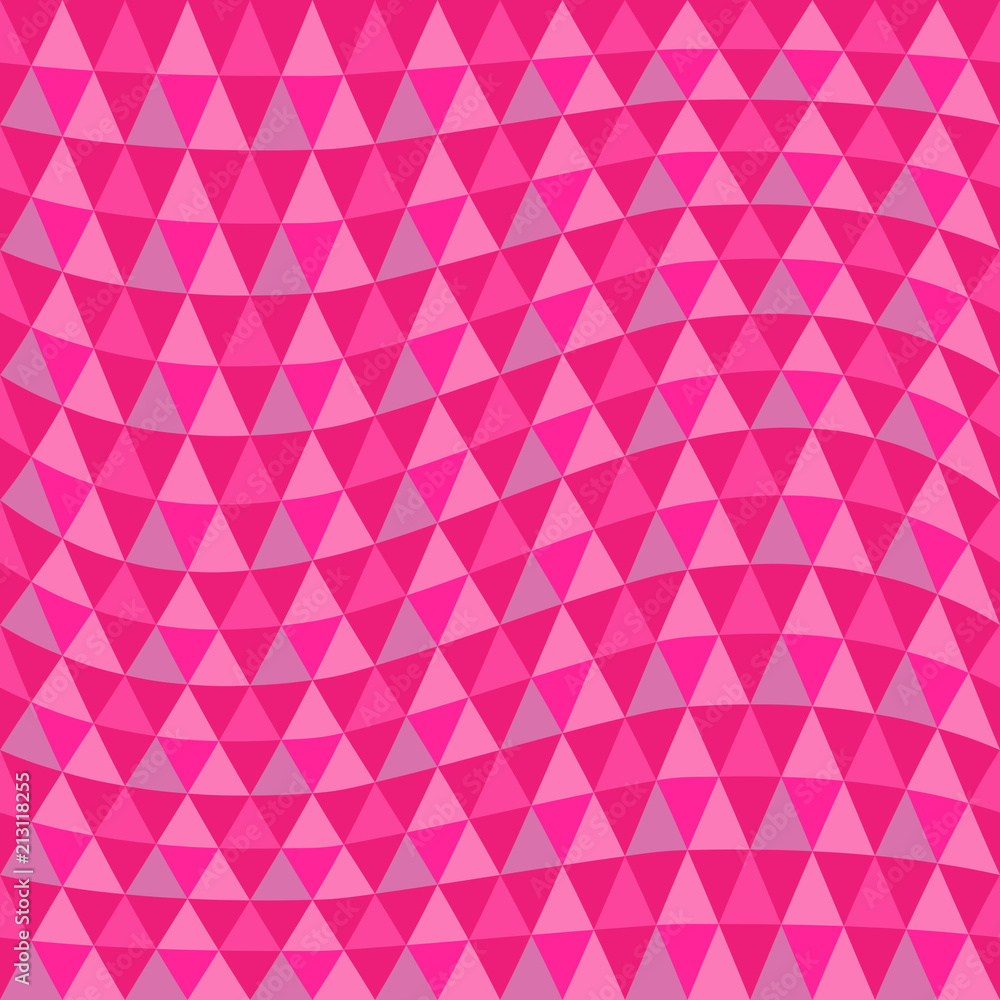 Background made of pink triangles. Square composition with geometric shapes. Background made of pink triangles. Square composition with geometric shapes.