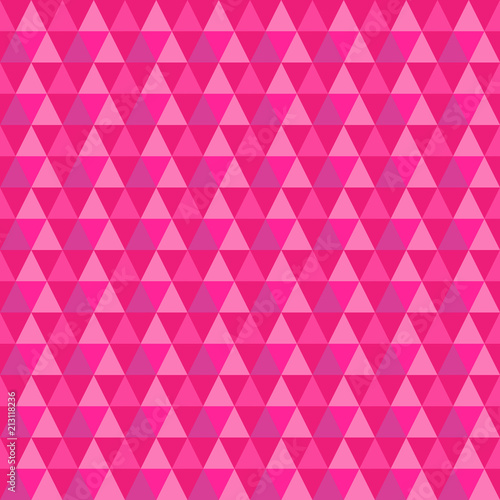 Pink triangular seamless pattern.Background of triangles.