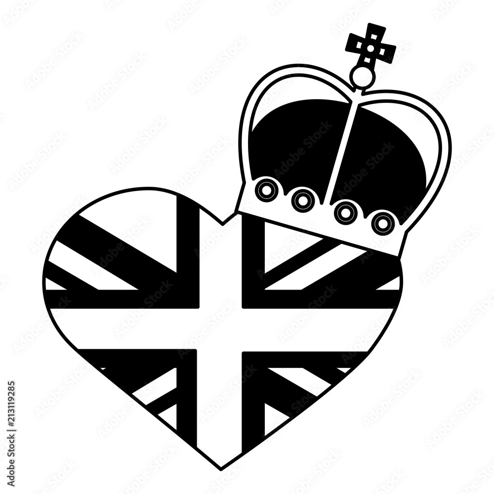 united kingdom flag in heart crown royal united kingdom flag in heart crown royal