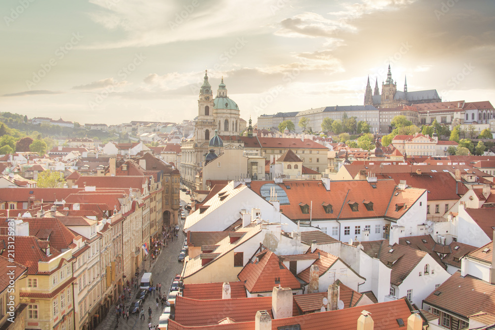 Beautiful view of Hradcany, Prague's historic district, Czech Republic