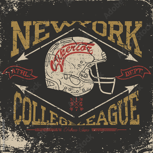 New York Sport wear typography emblem, american football,vintage, college ,superior, sports graphics for t-shirt