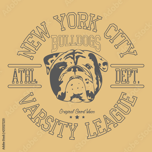 New York Sport wear, sport typography emblem, t-shirt stamp graphics, athletic apparel design