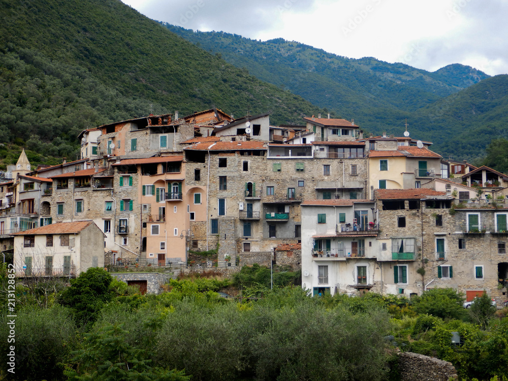Cityscape of Rocchetta Nervina, Liguria - Italy
