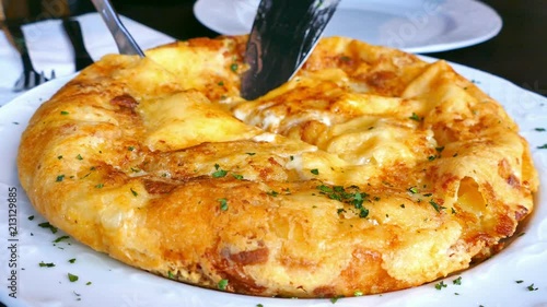 Frika - traditional Slovenian food from Soča valley. Rustic cuisine, UHD