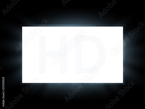 TV screen isolated. lcd panel mockup. Blank television. Vector illustration.