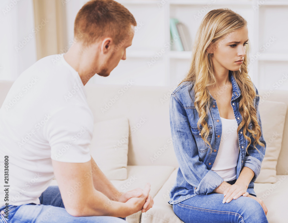 Young Couple Having Big Trouble in Relations. Young Couple Having Big Trouble in Relations.