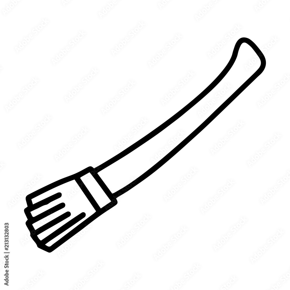 Brush Pen cartoon illustration isolated on white background for children color book Brush Pen cartoon illustration isolated on white background for children color book