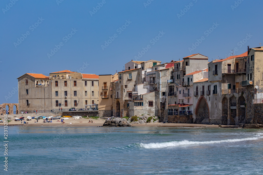 City of Cefalù at the sicilian Coast