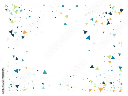 Blast Glass Shatter Memphis Vector Frame. Triangle Fragmentation Particles Explosion Border Design. Breakage Fast Moving Fragments Exploding Glass Frame. Shattered Fragments Burst Explosive Background