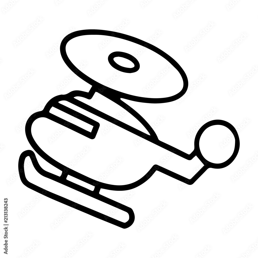 Helicopter cartoon illustration isolated on white background for children color book Helicopter cartoon illustration isolated on white background for children color book