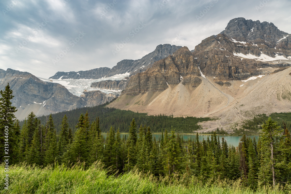 Glaciers and Mountains Along the Icefields Parkway, Banff National Park, Canada