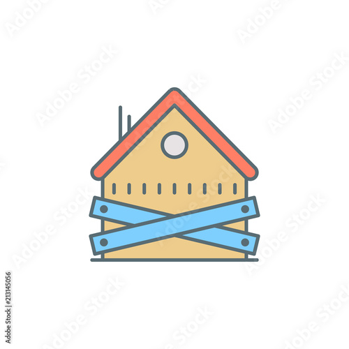 abandoned house dusk style line icon. Element of banking icon for mobile concept and web apps. Dusk style abandoned house icon can be used for web and mobile