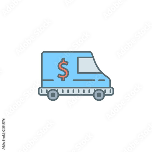 cash collection machine dusk style line icon. Element of banking icon for mobile concept and web apps. Dusk style cash collection machine icon can be used for web and mobile
