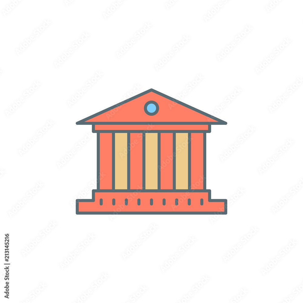 building with columns dusk style line icon. Element of banking icon for mobile concept and web apps. Dusk style building with columns icon can be used for web and mobile building with columns dusk style line icon. Element of banking icon for mobile concept and web apps. Dusk style building with columns icon can be used for web and mobile