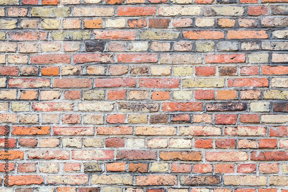 Colored Weathered Brick Wall Colored Weathered Brick Wall
