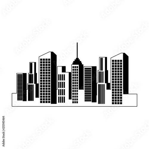 City buildings isolated vector illustration graphic design