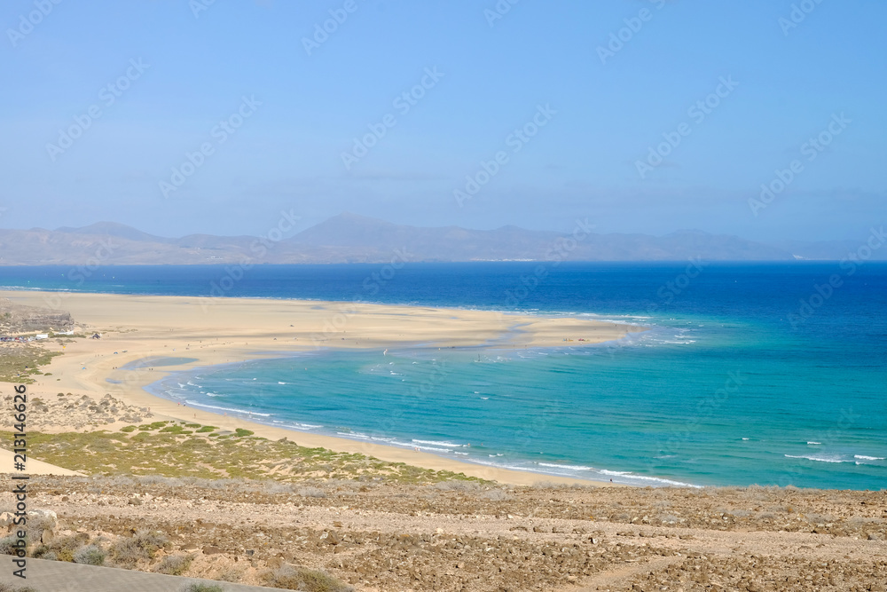 Beach Sotavento on Fuerteventura Spain