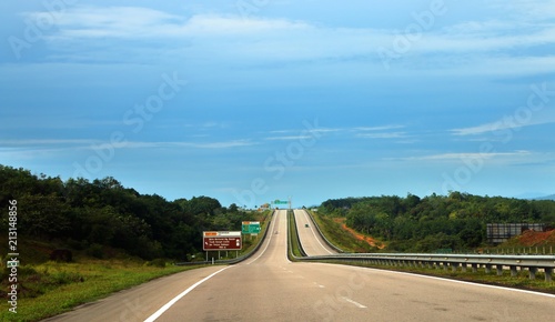 Open road at East Coast Expressway or Lebuhraya Pantai Timur (LPT) photo