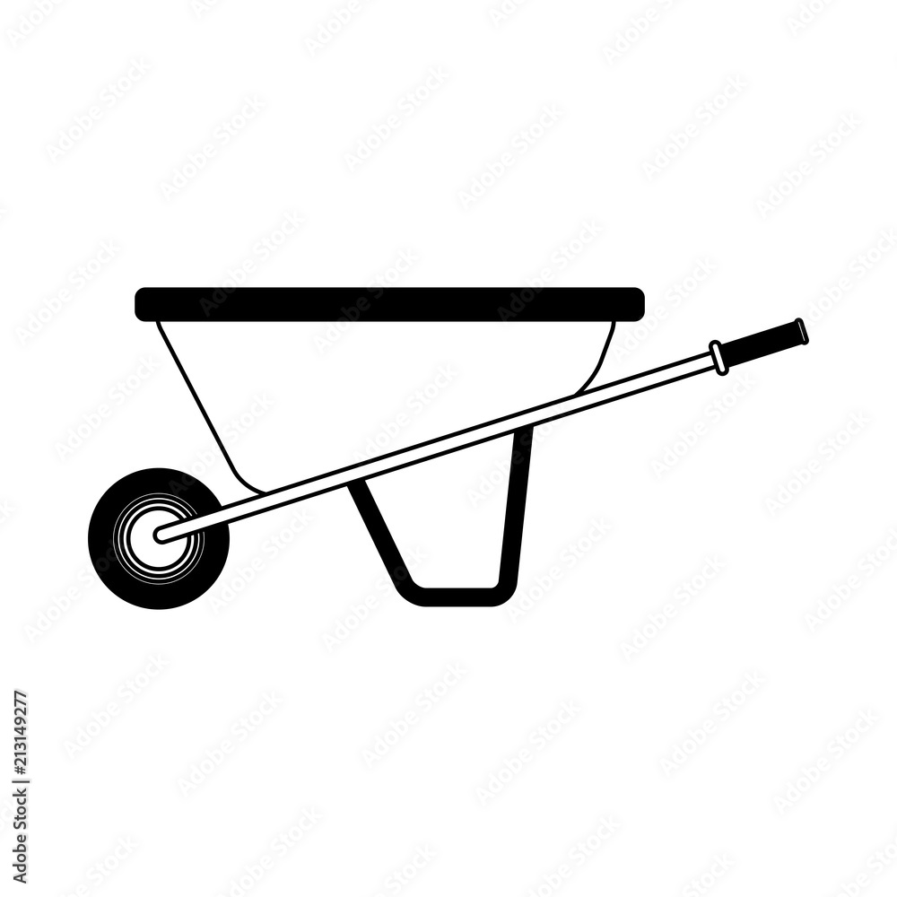 Construction wheelbarrow isolated vector illustration graphic design Construction wheelbarrow isolated vector illustration graphic design