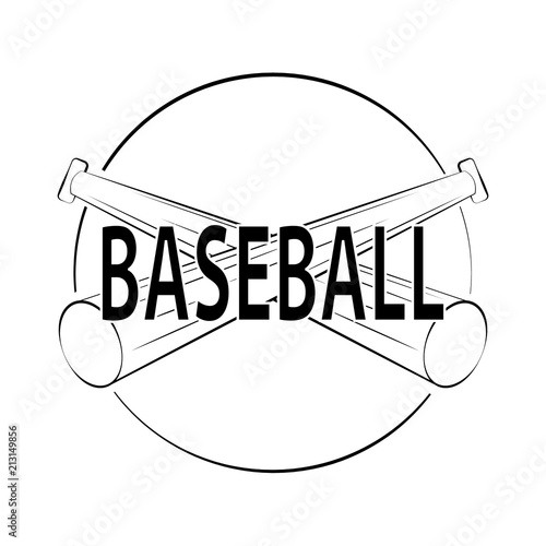 Abstract baseball label