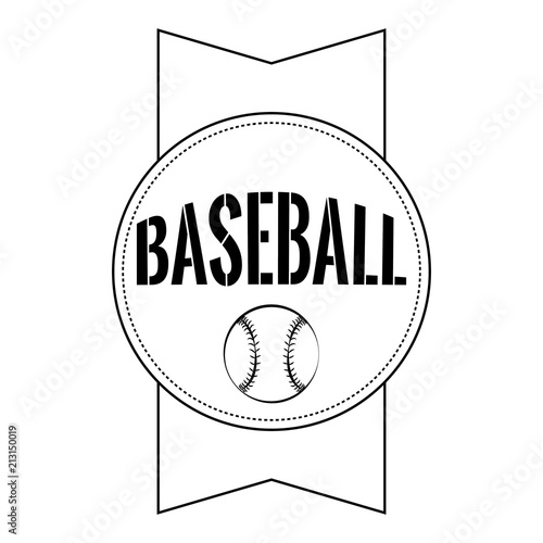 Abstract baseball label