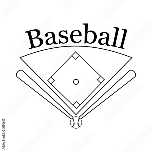 Abstract baseball label