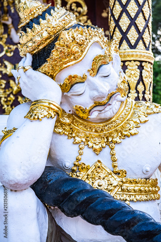 White giant statue in Watphadarabhirom temple photo