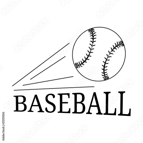 Abstract baseball label