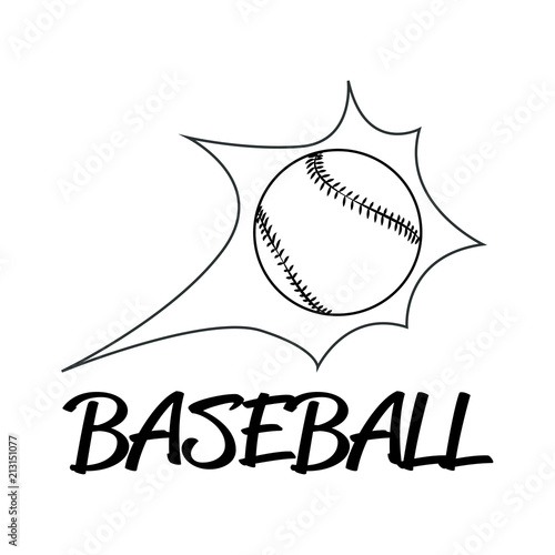 Abstract baseball label