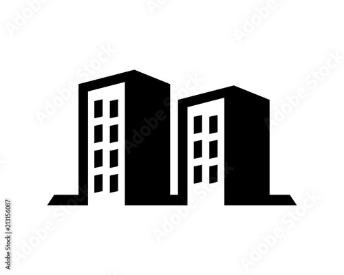 black building image vector icon logo