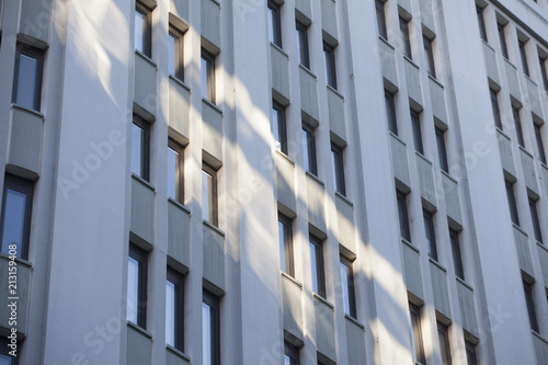 sunlight on exterior of building windows