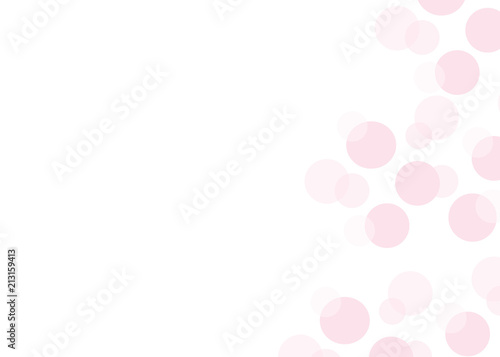 Simple greeting card with floating bubbles and space for text. Abstract polka dot slide background. Pastel pink polka dots for baby shower, cards, invitations, announcements, notes and more.