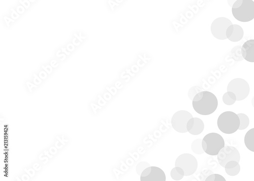 Abstract polka dot slide background. Simple greeting card with floating bubbles and space for text. Pastel grey polka dots for baby shower, cards, invitations, announcements, notes and more. 