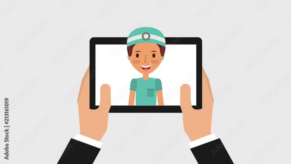 hands holding tablet computer doctor online service medical animation hd hands holding tablet computer doctor online service medical animation hd
