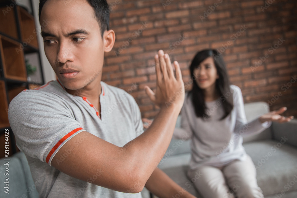 couple having argument at home couple having argument at home