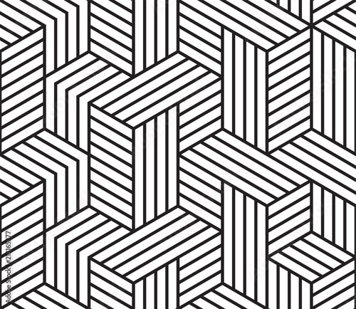 Abstract geometric pattern vector background of seamless mosaic grid lines pattern