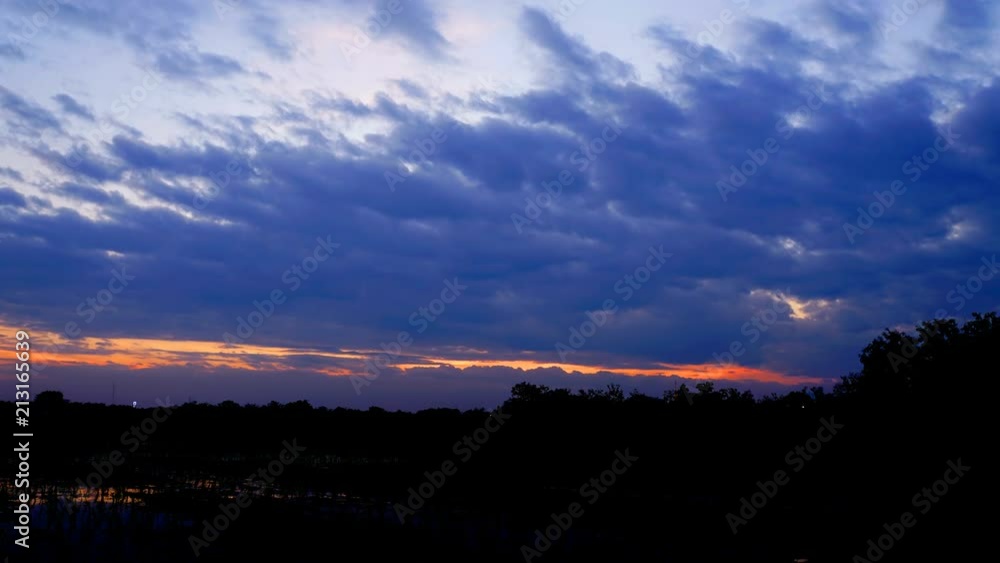 Time lapse sunset, clouds on the sky Time lapse sunset, clouds on the sky